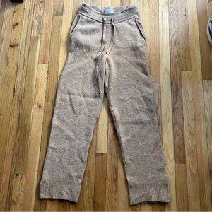 Everlane tan wool ribbed lounge pants